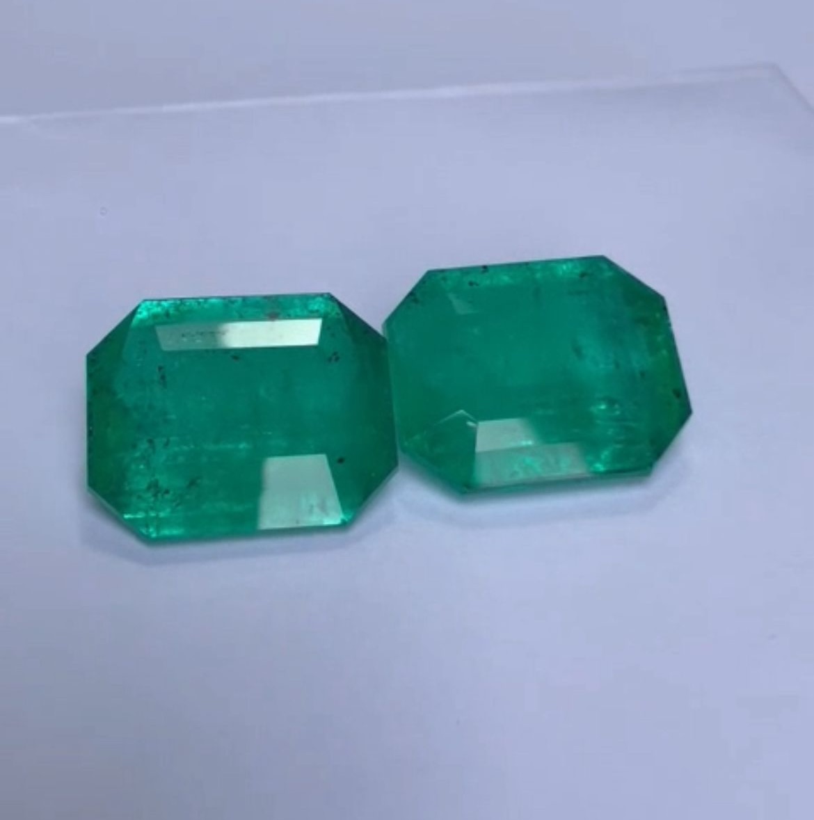 Square Cut Muzo Emerald Lot (2pcs)
