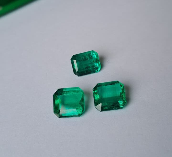 Finished certified Gemmacol emerald, cut and polished