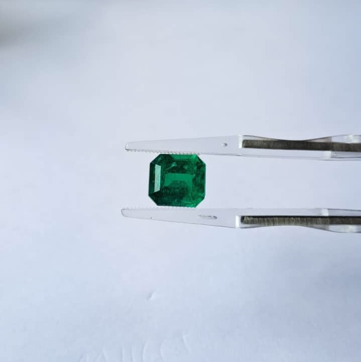 Rectangular Cut Colombian Muzo Emerald